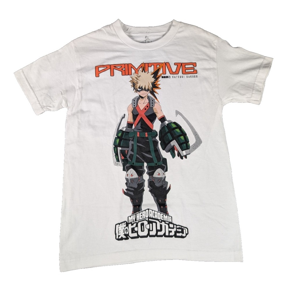 Bakugo | My Hero Academia | White | Mens | Primitive Graphic T-Shirt‎ | S